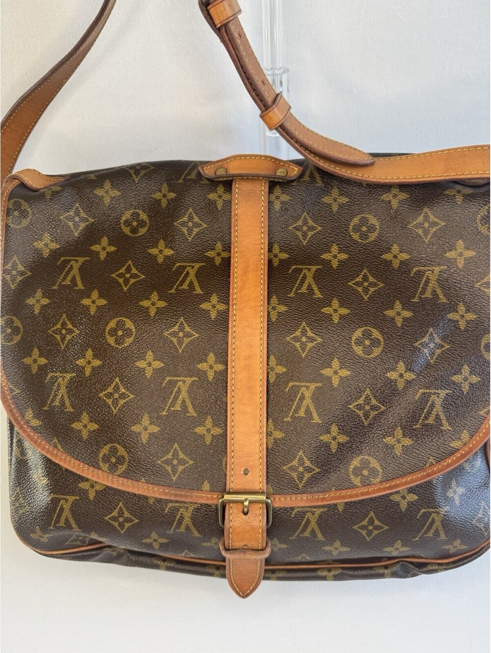Authentic Louis Vuitton Saumur 35 Monogram Crossbody Messenger Bag France VTG